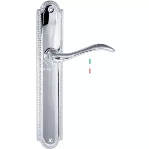 Дверная ручка AGATA (Агата) 310 на планке PL03 полированный хром F04 под кабинетный ключ KEY