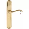 Дверная ручка Extreza AGATA (Агата) 310 на планке PL01 полированная латунь F01 под цилиндровый механизм CYL