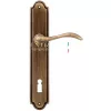 Дверная ручка Extreza AGATA (Агата) 310 на планке PL03 матовая бронза F03 сантехническая завертка WC