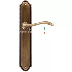 Дверная ручка AGATA (Агата) 310 на планке PL03 матовая бронза F03 сантехническая завертка WC