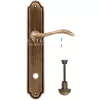 Дверная ручка Extreza AGATA (Агата) 310 на планке PL03 матовая бронза F03 сантехническая завертка WC