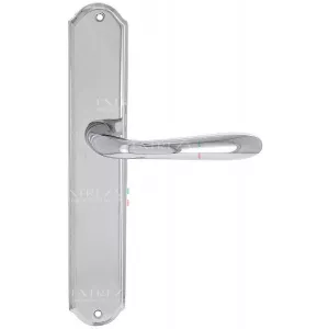 Дверная ручка ALDO (Альдо) 331 на планке PL01 полированный хром F04 под цилиндровый механизм CYL