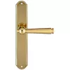 Дверная ручка Extreza ANNET 329 на планке PL01 полированная латунь F01 под кабинетный ключ KEY