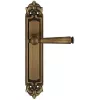 Дверная ручка Extreza ANNET 329 на планке PL02 матовая бронза F03 без доп. запирания PASS