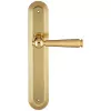 Дверная ручка Extreza ANNET 329 на планке PL05 полированная латунь F01 без доп. запирания PASS