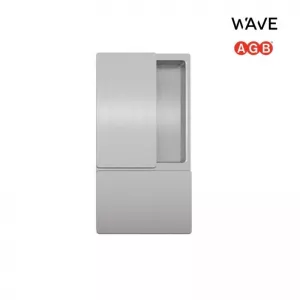 Ручка дверная AGB Wave Blind Slide, матовый хром (для раздвижных дверей без запирания)