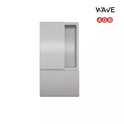 Ручка дверная AGB Wave Blind Swing, матовый хром (для распашных дверей без запирания)