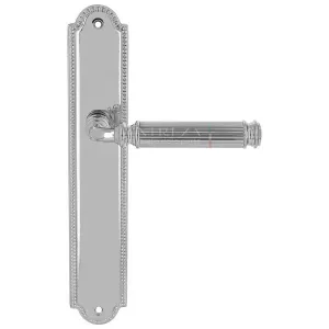 Дверная ручка BENITO (Бенито) 307 на планке PL03 полированный хром F04 под кабинетный ключ KEY