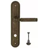 Дверная ручка Extreza BENITO (Бенито) 307 на планке PL05 античная бронза F23 без доп. запирания PASS