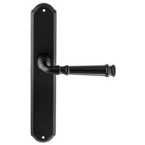 Дверная ручка BONO (Боно) 328 на планке PL01 черный матовый F22 под цилиндровый механизм CYL