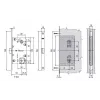 B01102.50.34.567 AGB (АГБ) Защелка врезная WC (матовый хром) MEDIANA EV. (инд.упак+B01000.13)