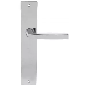 Дверная ручка Hi-Tech COS (Кос) 120 на планке PL11 полированный хром F04 под цилиндровый механизм CYL