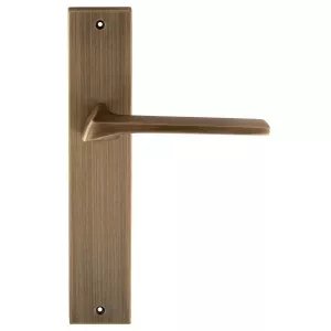 Дверная ручка Hi-Tech Erica (Эрика) 119 на планке PL11 матовая бронза F03 под цилиндровый механизм CYL