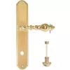 Дверная ручка Extreza EVITA (Эвита) 301 на планке PL01 полированная латунь F01 Ручка под цилиндровый механизм CYL