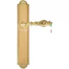 Дверная ручка Extreza EVITA (Эвита) 301 на планке PL03 полированная латунь F01 под цилиндровый механизм CYL