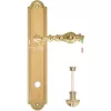Дверная ручка Extreza EVITA (Эвита) 301 на планке PL03 полированная латунь F01 под цилиндровый механизм CYL