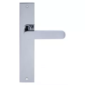 Дверная ручка Hi-tech JEMMA 116 на планке PL11 полированный хром F04 под кабинетный ключ KEY