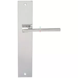 Дверная ручка Hi-Tech ROKSI (Рокси) 107 на планке PL11 полированный хром F04 под цилиндровый механизм CYL