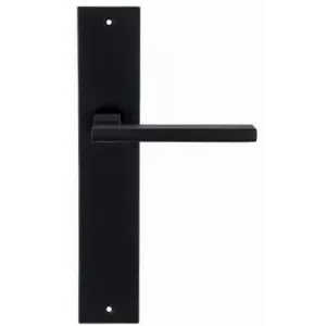 Дверная ручка Hi-Tech ROKSI (Рокси) 107 на планке PL11 черный F22 под цилиндровый механизм CYL