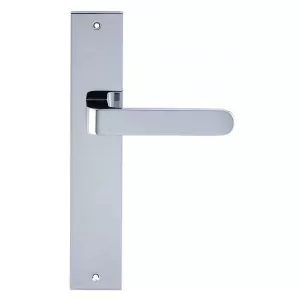 Дверная ручка Hi-tech RUBI (Руби) 121 на планке PL11 полированный хром F04 под кабинетный ключ KEY