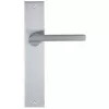 Дверная ручка Extreza Hi-Tech SANTA 128 на планке PL11 матовый хром F05 без доп. запирания PASS