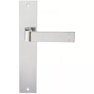 Дверная ручка Hi-Tech SOUND (Саунд) 106 на планке PL11 полированный хром F04 под кабинетный ключ KEY