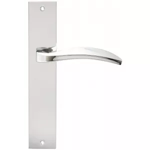 Дверная ручка Hi-Tech TORI (Тори) 101 на планке PL11 полированный хром F04 под цилиндровый механизм CYL