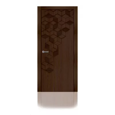 дверь СИТИДОРС мод. Linea-1 глухая Шпон Дуб коньяк