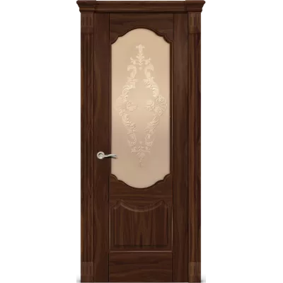 дверь СИТИДОРС мод. Гиацинт со стеклом Шпон Американский орех