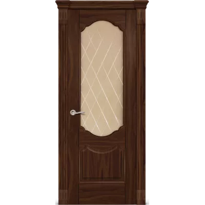 дверь СИТИДОРС мод. Гиацинт со стеклом Шпон Американский орех