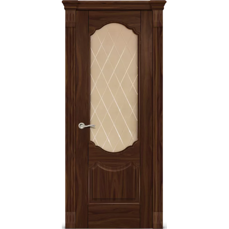дверь СИТИДОРС мод. Гиацинт со стеклом Шпон Американский орех