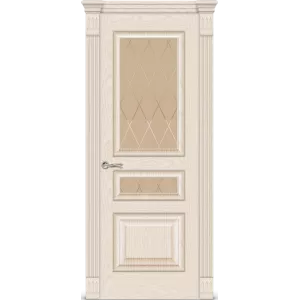 Бристоль-2 Со стеклом Ясень крем