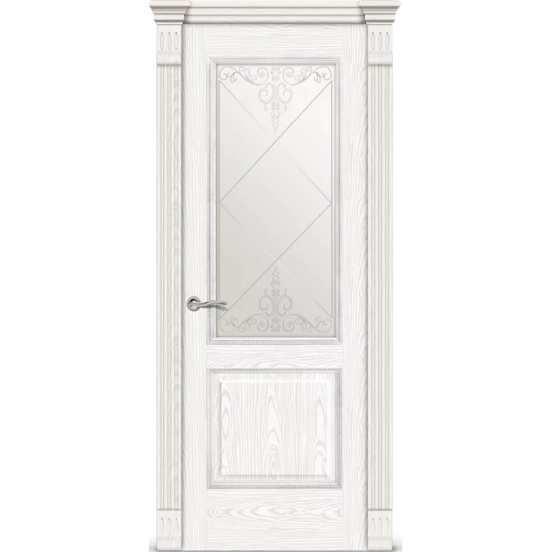 дверь СИТИДОРС мод. Бристоль со стеклом Шпон Белый ясень