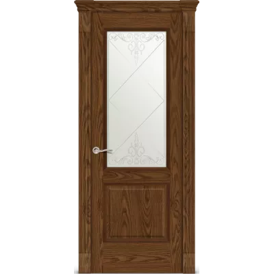 дверь СИТИДОРС мод. Бристоль со стеклом Шпон Дуб мореный