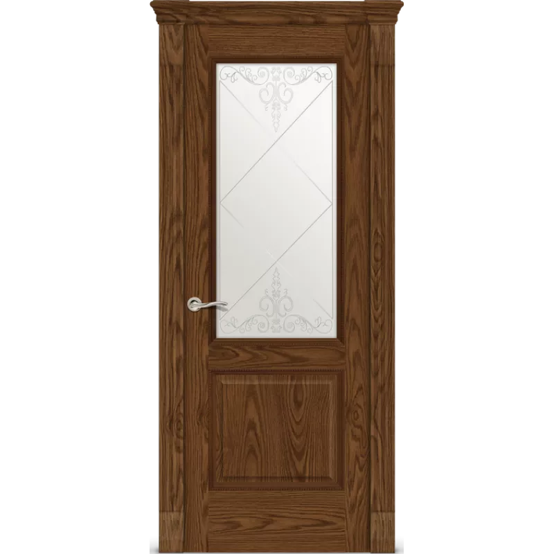 дверь СИТИДОРС мод. Бристоль со стеклом Шпон Дуб мореный