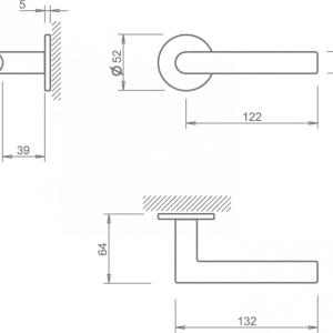 Ручка Tupai 4002 5S-01 полированная латунь
