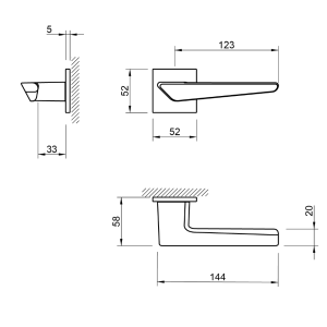 Ручка Tupai 4154 5S Q-153 черный