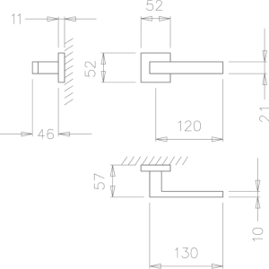 Ручка Tupai Square 2275 Q-152 белый
