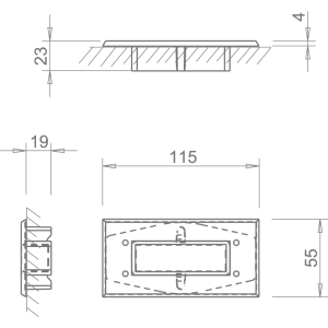 Ручка на раздвижные двери Tupai 2650-141 титан