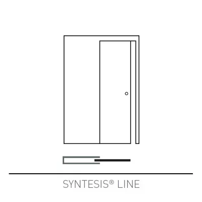 Пенал Eclisse SYNTESIS 900x2100мм под отделку ГКЛ для одностворчатой раздвижной двери, (без обрамления проема) - ES2LKX090SB