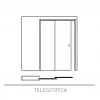 Пенал KIT TELESCOPIC SINGLE 1540x2100мм сдвигать двухстворчатую раздвижную дверь в одну сторону, (под обрамление) - ETK160DB