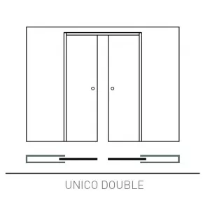 Пенал UNICO DOUBLE 800+800x2100мм для двух раздвижных дверей (под обрамление)