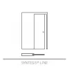 Пенал SYNTESIS LINE 1000X2100 SD STUD WALL KIT + ACC. - TH.125 под отделку ГКЛ для одностворчатой раздвижной двери, (без обрамления проема) - ES2LKX100SB