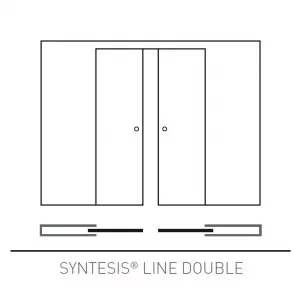 Пенал SYNTESIS DOUBLE 600+600x2100мм для двух раздвижных дверей, (без обрамления проема)