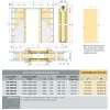 Пенал Eclisse UNICO DOUBLE 700+700x2600мм для двух раздвижных дверей (под обрамление) - EKFMD/70