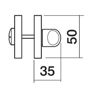 LUX-WC-R2 OTL, завертка сантехническая, золото