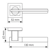 Morelli Дверная ручка УПОЕНИЕ MH-13 SC/CP-S, на квадратной накладке, цвет - мат.хром/хром