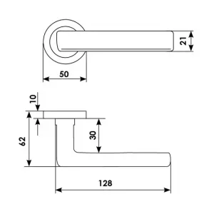 Дверная ручка STELLA R2 OBR, цвет - кофе