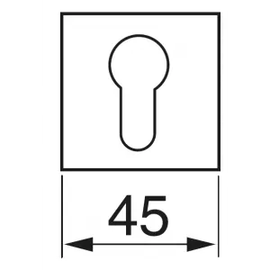 LUX-KH-S3 CRO, накладка на цилиндр,  хром