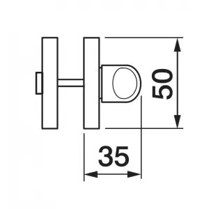 LUX-WC-S2 OBR, завертка сантехническая, цвет -кофе